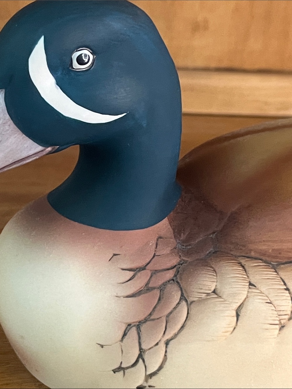 VTG-Rare-Large Scale,Blue-Winged Teal HandPainted PorcelainDuck, Andrea by Sadek - Picture 6 of 12